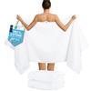 Hammetex Teli Sauna 80x200 cm Set da 2 - Teli Doccia Extra Grandi - 100% Cotone Spugna - Certificati OEKO-TEX - Morbidi, Assorbenti - con Asola