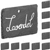Relaxdays Targhette per Piante, Set 10 Lavagnette per Erbe Aromatiche, Giardino e Orto, Cartellini in Ardesia, Antracite