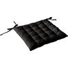 ED ENJOY HOME Enjoy Home 2007NRGP040040 - Cuscino per Sedia, in Cotone, 40 x 40 cm, Colore: Nero