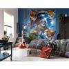 Komar Star Wars - Carta da parati con collage di Jedi Luke Skywalker, in vinile, multicolore, 184 x 0,2 x 254 cm