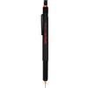 rOtring 800+ Matita meccanica e stilo per touchscreen | Matita a spinta HB 0,7 mm con meccanismo a rotazione per ritrarre la punta | Fusto in metallo nero