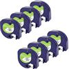 UNOKA 8 confezioni di nastro adesivo di carta Compaitble con Dynamo Letratag bianco ricariche 91200 a91220 S0721510, 12 mm x 4 m, nero su bianco, per Dymo LT-100H 200B XR LT-100T XM 2000