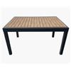 GTR TAVOLO NOVA Alluminio e Polywood allungabile cm.135/270 x90x75 cm colore noce Tortora