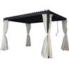 I GIARDINI DEL RE Gazebo Pergola Struttura in Alluminio con lamelle in acciaio 300x300xh.240cm
