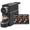 POLTI Coffea S15 Macchina per caffè espresso a cialde, Pratica elegante e compatta, Colore Nero, Temperatura caffè regolabile, INCLUSO KIT 54 cialde