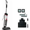 POLTI RollySteam WD10 CORDED Lavapavimenti con fili, Aspira, Lava e igienizza con il vapore, Potenza massima 750W, Dotato di display LED