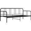 vidaXL Divano letto struttura letto in metallo nero 90x200 cm