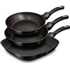 Berlinger Haus Set Di 3 Teglie Berlingerhaus In Granito Rosa Nero Bh-6156