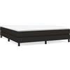 vidaXL Struttura letto senza materasso in tessuto nero 180x200 cm
