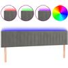 vidaXL Testiera LED Grigio chiaro 160x5x78/88 cm Velluto