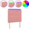 vidaXL Testiera LED Rosa 100x5x118/128 cm Velluto