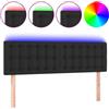 vidaXL Testiera LED nera 144x5x78/88 cm Pelle finta
