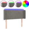vidaXL Testiera LED Grigio chiaro 83x16x78/88 cm Velluto