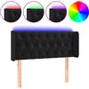 vidaXL Testiera LED nera 93x16x78/88 cm Velluto