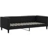 vidaXL Letto da giorno nero 90x200 cm in tessuto