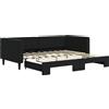 vidaXL Letto da giorno allungabile nero 90x190 cm in velluto
