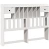 vidaXL Testiera con contenitore bianco 150 cm in legno di pino massiccio