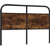 vidaXL Testata in rovere fumé 135 cm Materiale in acciaio e legno