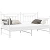 vidaXL Struttura letto divano letto bianco 90 x 190 cm acciaio