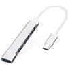 Critin Hub USB-C a 4 porte per MacBook Pro/Air 2023/2022, iMac, iPad, PC, dongle compatto in alluminio con USB 3.0/2.0, Plug & Play | Elegante design argentato