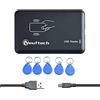 Neuftech - Lettore di schede USB RFID 13,56 MHz , senza contatto, 14443A, con 5 portachiavi