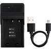 Norifon NP-130 USB Caricatore per Casio Exilim EX-H30, EX-H35, EX-ZR100, EX-ZR1000, EX-ZR1100, EX-ZR1200, EX-ZR200, EX-ZR300, EX-ZR310, EX-ZR320, EX-ZR400, EX-ZR700, EX-ZR800 Fotocamera e Altro