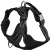 Bobby Rando Walk - Pettorina per cani Taglia S, in Nylon Riflettente, Fibbie Regolabili a Chiusura Sicura, Facile da Indossare, Nero Girocollo 32-48 cm, Giropetto 40-52 cm
