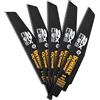 DEWALT LAME PER SEGA UNIVERSALE BI-METAL 2X EXTREME N.5 lame 2X Extreme 152 x 2,5 mm per tagli veloci su metallo, palastica e multistrato. Ideali per applicazioni estreme