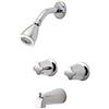Pfister LG03-6110 - Rubinetto per vasca e doccia con maniglie in metallo, cromato lucido