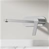 EMKE Rubinetto da incasso cromato a 2 fori a parete con aeratore, rubinetto da bagno da incasso per lavabo e vasca da bagno, miscelatore monocomando 28,8 x 21 x 7 cm