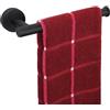 TocTen SUS304 - Portasciugamani da bagno, in acciaio inox, 20 cm, resistente, colore: nero opaco
