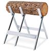 Relaxdays Cavalletto Taglialegna, Pieghevole, Supporto per Motoseghe, Acciaio, HLP 81 x 75,5 x 81, Argento