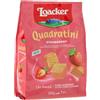 Loacker, Quadratini Fragola, Wafer Croccanti con 5 Strati di Cialde Farcite con Crema alla Fragola, Snack per Colazione, Senza Aromi e Coloranti, Pratica Confezione Apri e Chiudi, 1 Confezione da 250g
