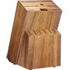 Dyaucwpo Ceppo Coltelli da Cucina, Ceppo in Legno Con 14 Scomparti, Affilacoltelli e Forbici Incluso, Porta Coltelli Cucina, Blocco Portacoltelli Senza Coltello, Base Antiscivolo, Universale, Pino