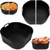 Sexyhot 3 Pezzi Teglie Silicone Friggitrice ad Aria, 2 in 1 Teglia Accessori per Air Fryer, Riutilizzabile, Materiale Alimentare, Compatibile con Philips, COSORI,6.2L