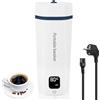 HNCY Bollitore Elettrico da Viaggio, Bollitore da Viaggio piccolo 450ml, Bollitore elettrico portatile con 6 Impostazioni di Temperatura, 5 Minuti Ebollizione Rapida, 304 per Tè,Latte,Caffè