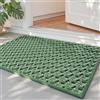 DEXI Zerbino Ingresso Esterno 48.5 x 75 cm, Zerbini Antiscivolo Foro di Drenaggio, Tappeto Interno Impermeabile Rimozione Della Polvere per Porta, Giardini, Verde