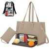 Borsa Tote 2 In 1 Con Scomparto Pranzo Termico - Capiente Per Laptop 15.6 Pollici E Accessori - 4