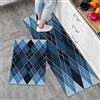 LY4U 2 Pezzi Tappetino da Cucina Antiscivolo Set di Tappeti da Cucina, Tappetini e Tappeti Moderni Lavabili per Corridoio, Sala da Pranzo e Ingresso, 40x60cm + 40x120cm