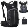 Outplea Zaino da ciclismo pieghevole per uomo e donna, piccolo zaino da trekking impermeabile con cintura in vita, 6 L, leggero, adatto per mountain bike, ciclismo, sci, arrampicata, arancione