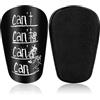 Gaethra Mini parastinchi, piccoli parastinchi da calcio, ammortizzanti, leggeri, durevoli, 1 paio di mini shin per adulti e ragazzi bambini, 10 x 6 cm, nero