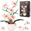 QLT QIAOLETONG Ideas Rosa Orchidee Fiore Giocattoli con morsetto per piante, compatibile con marchio generico STEM, decorazione floreale, regalo per adulti e ragazze a partire da 8 - 16 + 567 pezzi