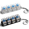 Qianyu 2 pezzi Tastiera Fidget Toy per adulti Fidget Clicker Decompressione 4 in 1 Tastiera Fidgets Portachiavi Pulsante Clicker Dito Giocattoli Cubo Pulsante Meccanico Clicker per Adulti