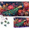 Bimkole Pavone Puzzle per Adulti 1000 Pezzi, Fiore Puzzle Di Carta Da 1000 Pezzi - Divertente E Stimolante Puzzle Decorativo per La Famiglia, Ottima Idea Regalo, 80 X 41 cm