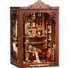 BATTREVO DIY book nook kit-Libreria del Crepuscolo - Puzzle in legno, libreria fai da te, regali decorativi, set fai da te per adulti,nook book,regali di Natale e compleanno