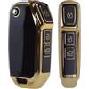 KUNIO Custodia per chiave auto per KIA Ceed Proceed K3 LX Sonet Sportage Sorento Cerato Forte Cover per chiavi a scatto in TPU 3 Tasti A Nero