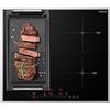 GASLAND IH604BFB Piano cottura a induzione da autonomo da 60 cm, 4 zone Flex, cornice in acciaio inox, PowerBoost 7000 W, funzione FlexInduction per BBQ, senza piastra grill