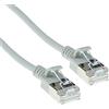 ACT Cavo di rete CAT6a U/FTP LSZH Cavo LAN sottile 3,8 mm Slimline flessibile antigroviglio CAT 6a con spina RJ45, per l'utilizzo in centri dati, 1 m, grigio - DC7001