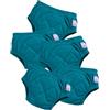 Bambino Mio, Mutandine riutilizzabili da allenamento in cotone, CONFEZIONE DA 5, (3-4 anni), Verde acqua - MARCHIO BRITANNICO pluripremiato, per bambini e bambine