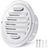 Huiguli Griglia Aerazione 100mm Con Rete Anti-insetti, Acciaio Inossidabile Bianco Copertura Della Griglia di Ventilazione Circolare, Griglia Ventilazione Antimuffa per Cucina, Cappa, Caminetto